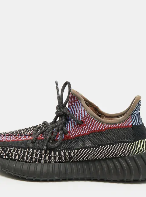 Yeezy x Adidas Boost 350 V2 Yecheil (Non-Reflective) Size 40 2/3 Multicolor Knit Fabric Low Top Sneakers