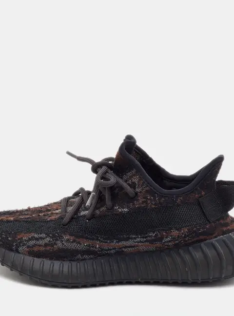 Yeezy x Adidas Boost 350 V2 MX Rock Size 38 Black Knit Fabric Low Top Sneakers