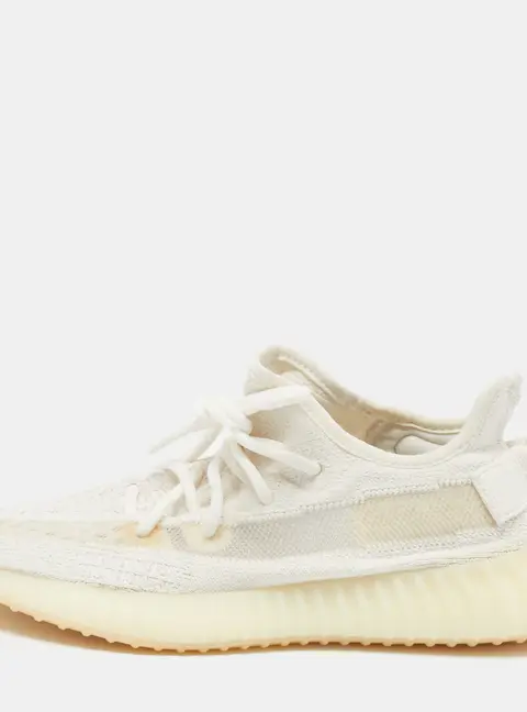 Yeezy x Adidas Boost 350 V2 bone Size 39.5 Cream White Knit Fabric Low Top Sneakers