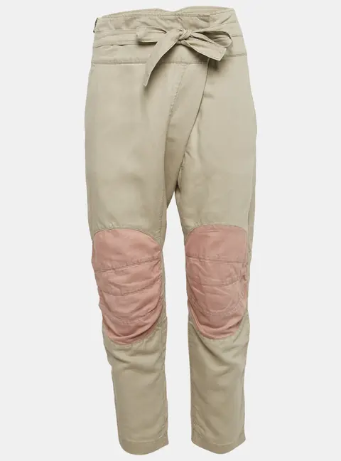 Zadig & Voltaire Beige Linen Blend Plumo Cropped Pants S