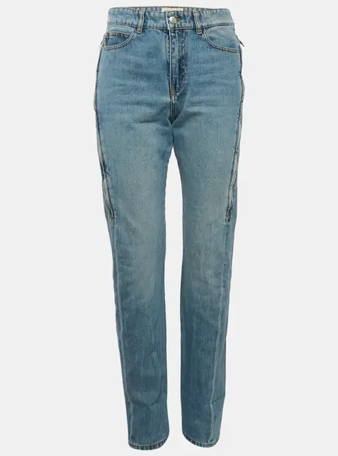 Zadig & Voltaire Blue Eria Denim Zip Detail Jeans M Waist 32"