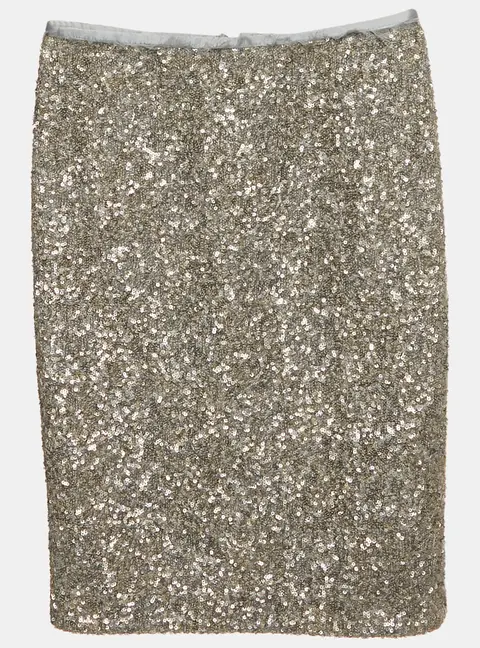 Zadig & Voltaire Metallic/Silver Sequin Mini Skirt S