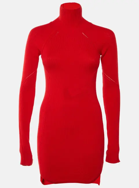 Zadig & Voltaire Red Wool Knit Viky Mini Dress XS