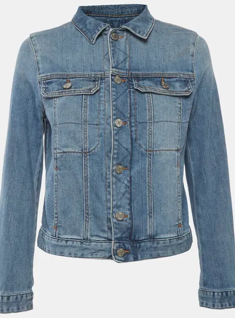 Zadig & Voltaire Blue Denim Button Up Jacket L