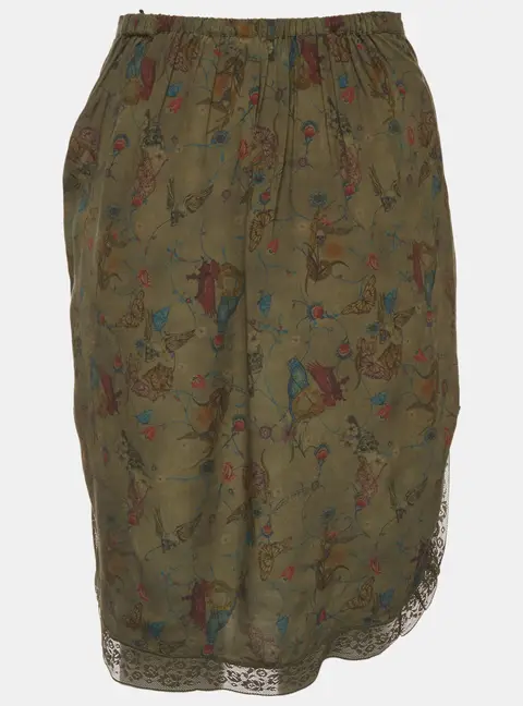 Zadig & Voltaire Green Printed Crepe Jozy Soft Holly Skirt S