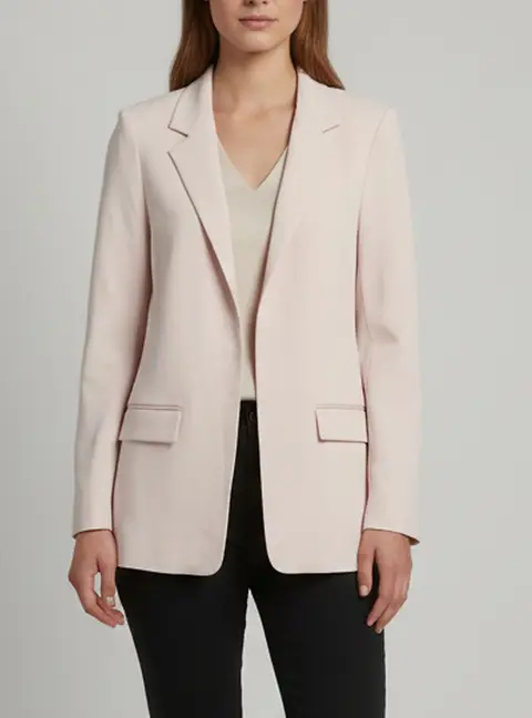 Zadig & Voltaire Pink Crepe Regular Fit Blazer XL