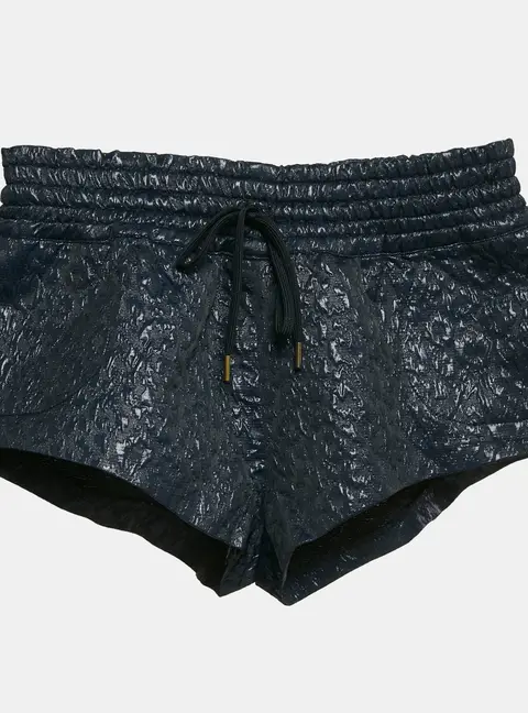 Zadig & Voltaire Deluxe Navy Blue Textured Jacquard Pad Shorts S