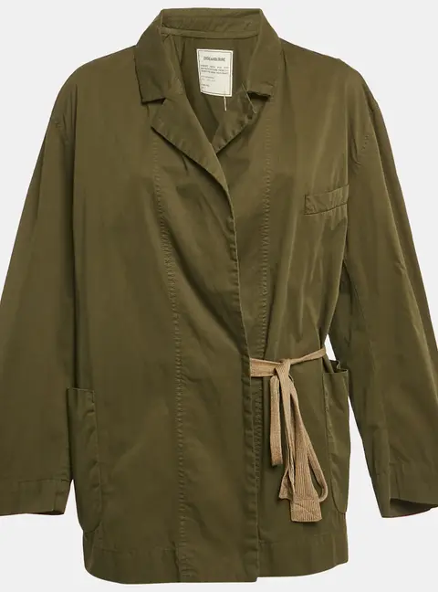 Zadig & Voltaire Green Cotton Mac Militaire Jacket XS