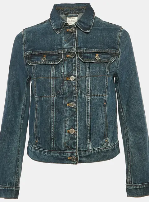 Zadig & Voltaire Blue Denim Button Front Kioky Art Jacket M
