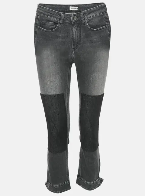 Zadig & Voltaire Grey Denim Skinny Eva Patch Jeans S Waist 25"