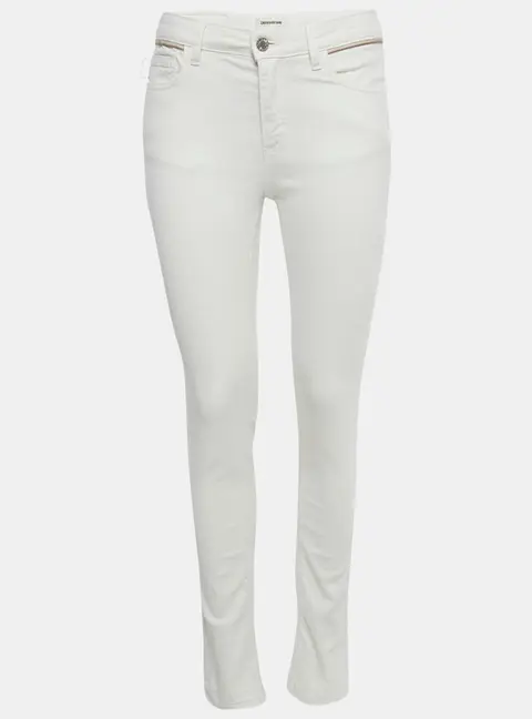 Zadig & Voltaire White Denim Eva Cher Jeans S Waist 28"