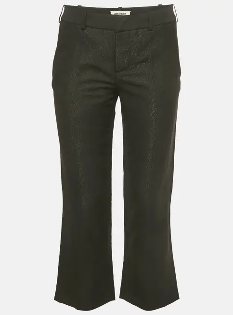 Zadig & Voltaire Black Lurex Posh Bright Trousers S