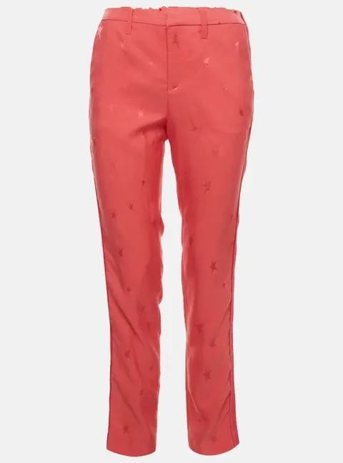 Zadig & Voltaire Deluxe Pink Star Jacquard Trousers S