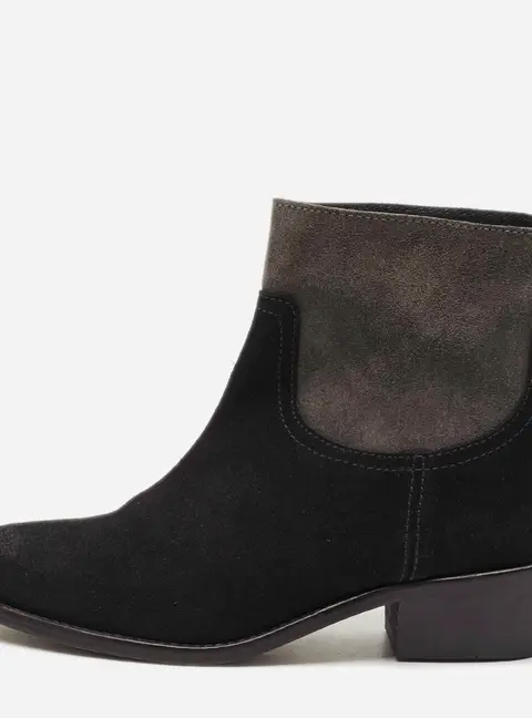 Zadig & Voltaire Teddy Size 37 Black/Grey Suede Ankle Boots
