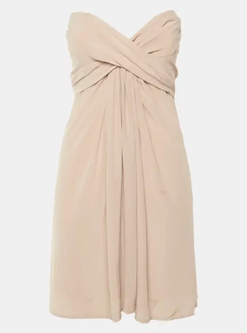 Zimmermann Peach Silk Strapless Mini Dress M