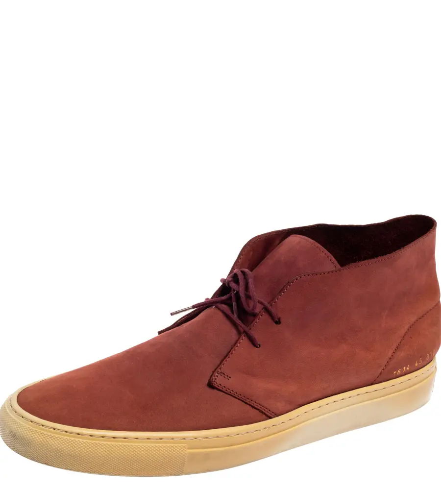 Common Projects Burgundy Suede Desert Boots Size 45