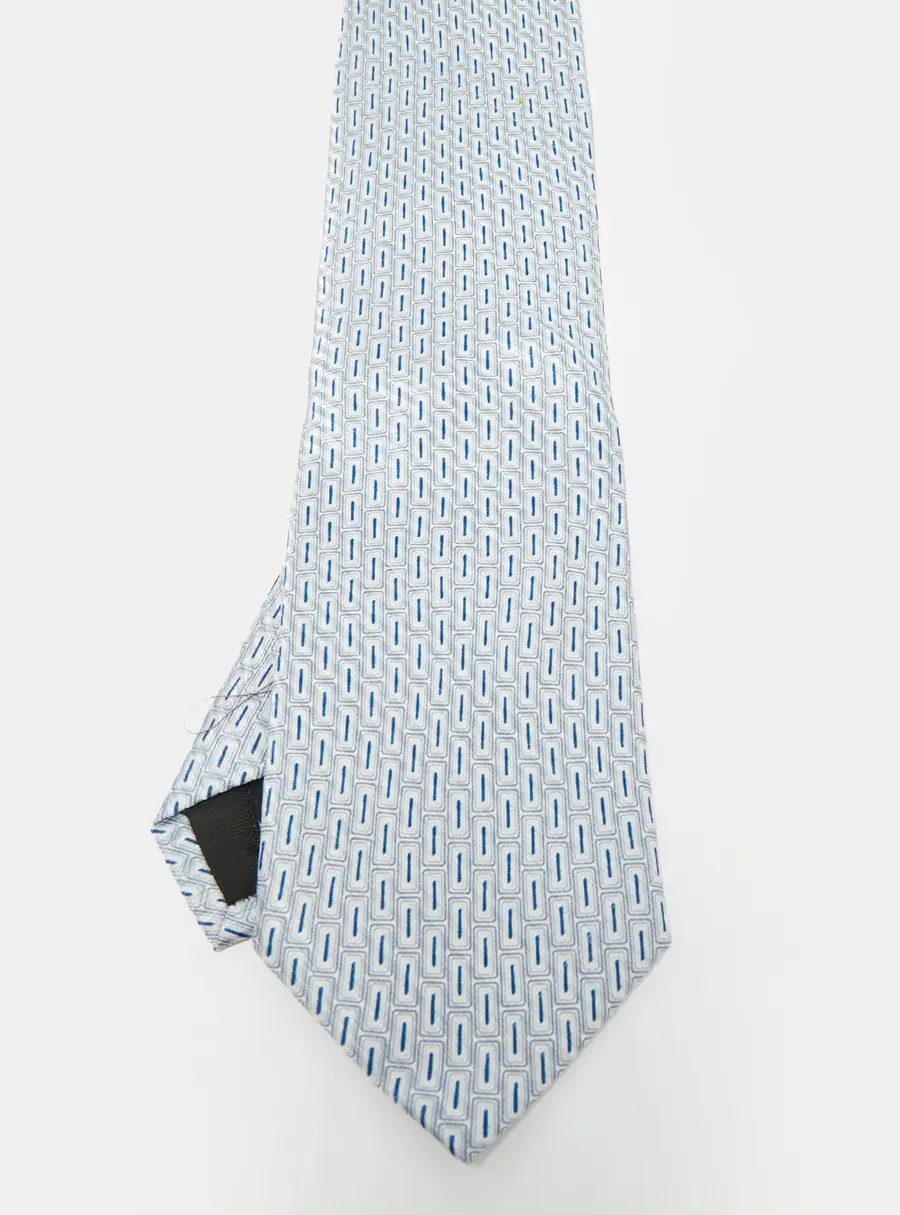 S.T. Dupont Blue Silk Jacquard Tie