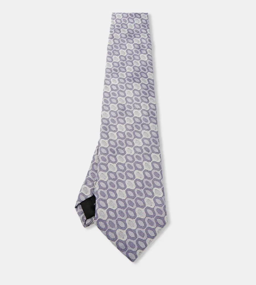 S.T. Dupont Lavender Jacquard Silk Tie