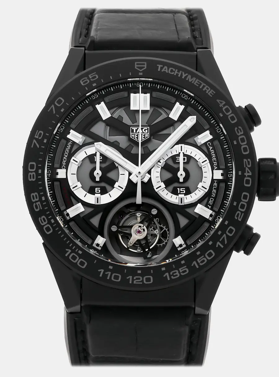 Tag Heuer Carrera Tourbillon CAR5A90.FC6415 Automatic Ceramic Men's Wristwatch 45 mm