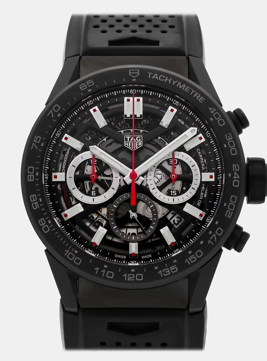 Tag Heuer Carrera Chronograph CBG2A90.FT6173 Black Ceramic Automatic Men's Wristwatch 45MM