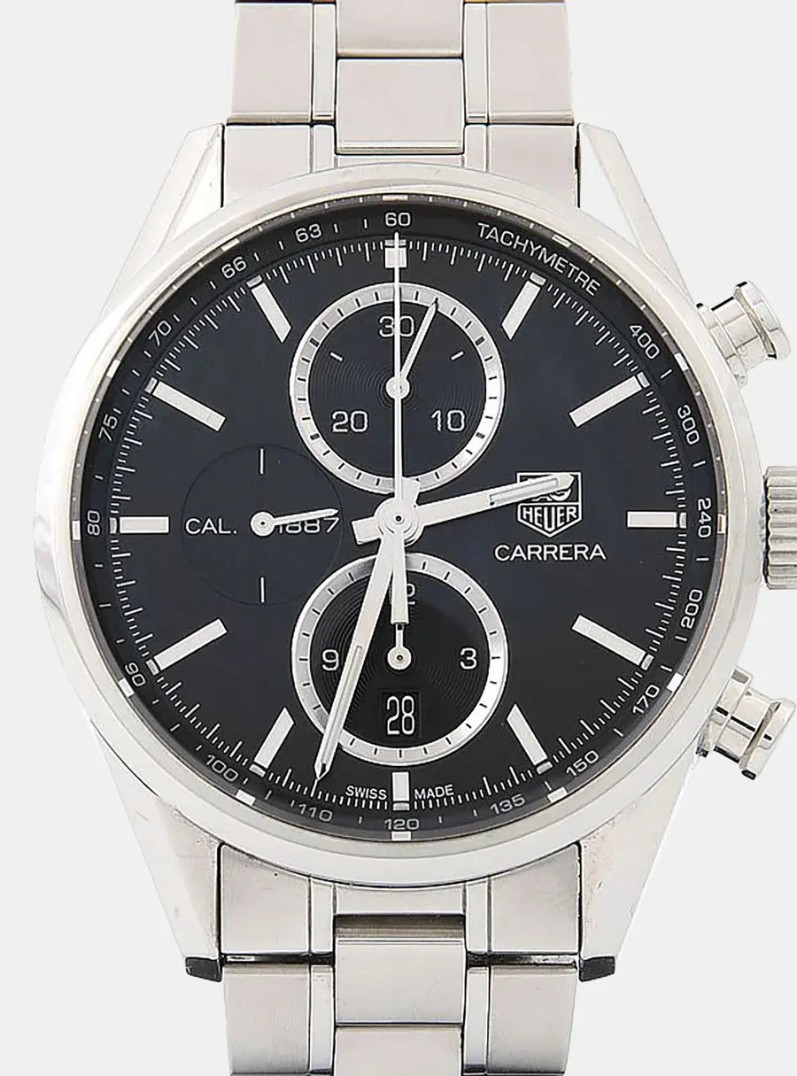Tag Heuer Carrera Calibre 1887 CAR2110.BA0720 Black Stainless Steel Automatic Men's Wristwatch 41mm