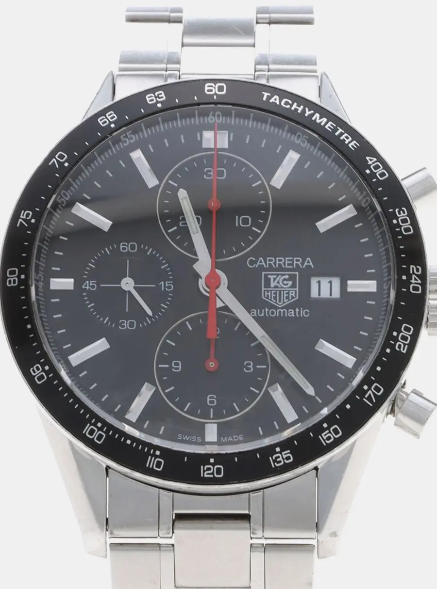 Tag Heuer Carrera Calibre 16 CV2014.BA0794 Black Stainless Steel Automatic Men's Wristwatches 41.5mm