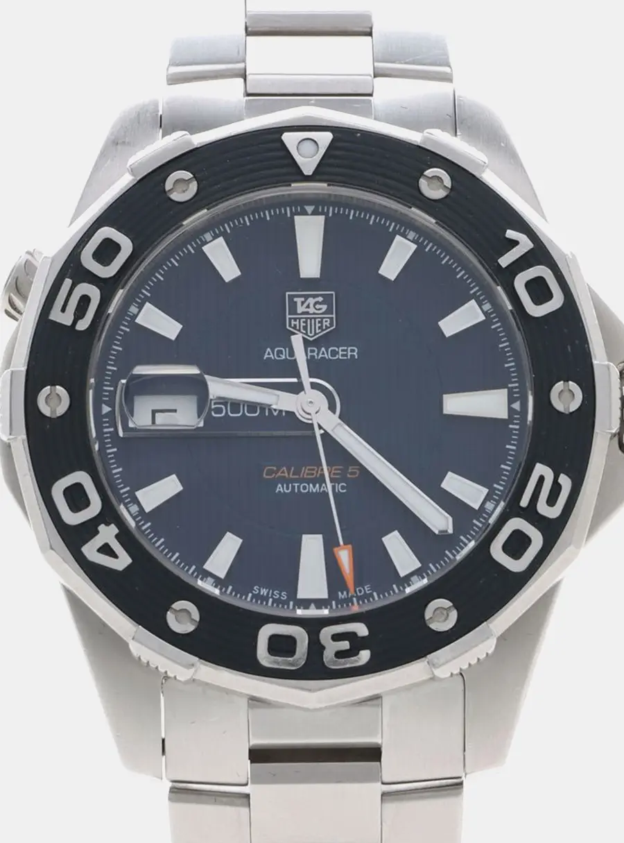 Tag Heuer Aquaracer WAJ2112  Blue Stainless Steel Automatic Men's Wristwatches 43.5mm