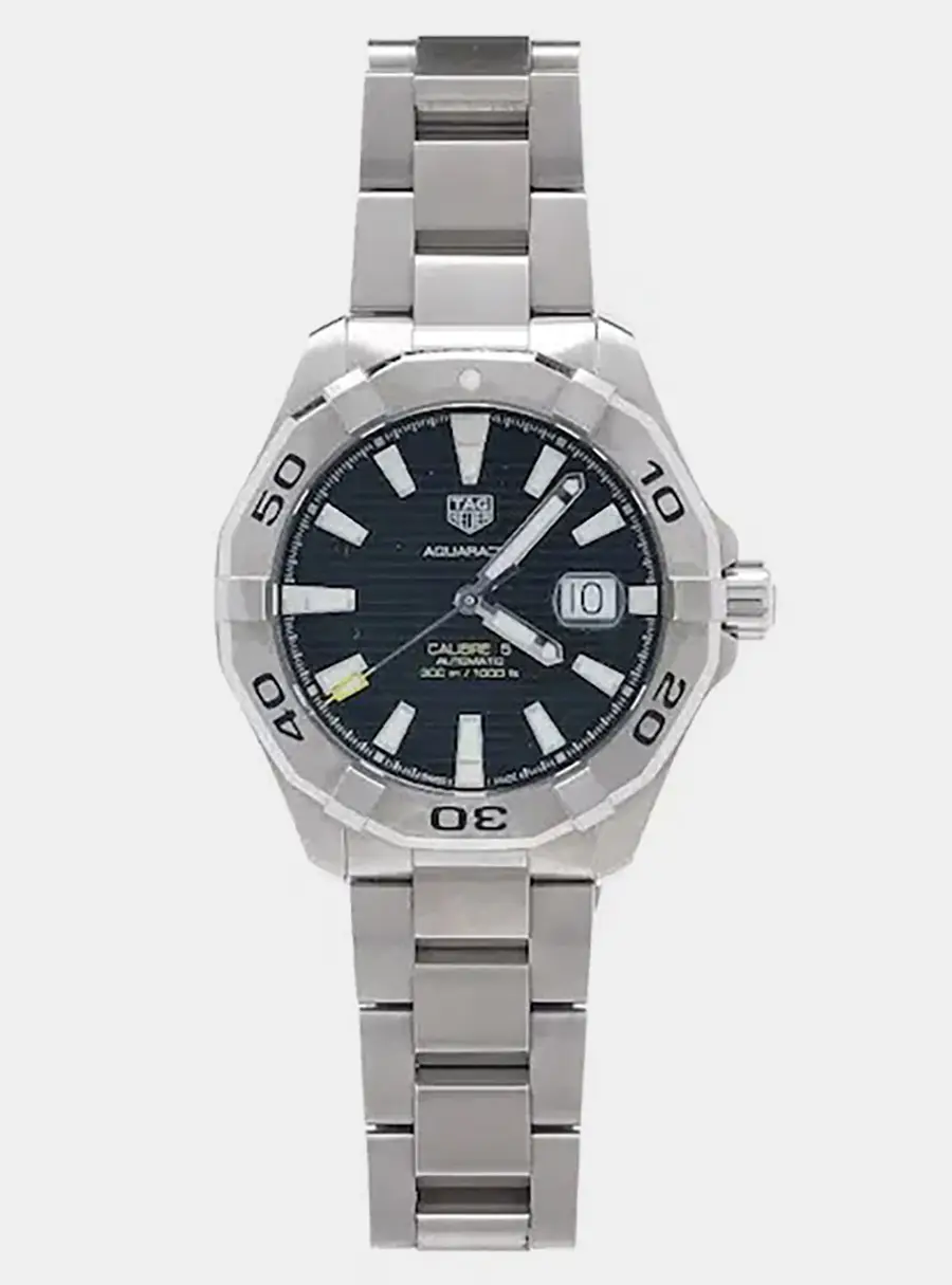 Tag Heuer Aquaracer WAY2010 Black Stainless Steel Automatic Men's Wristwatch 43mm