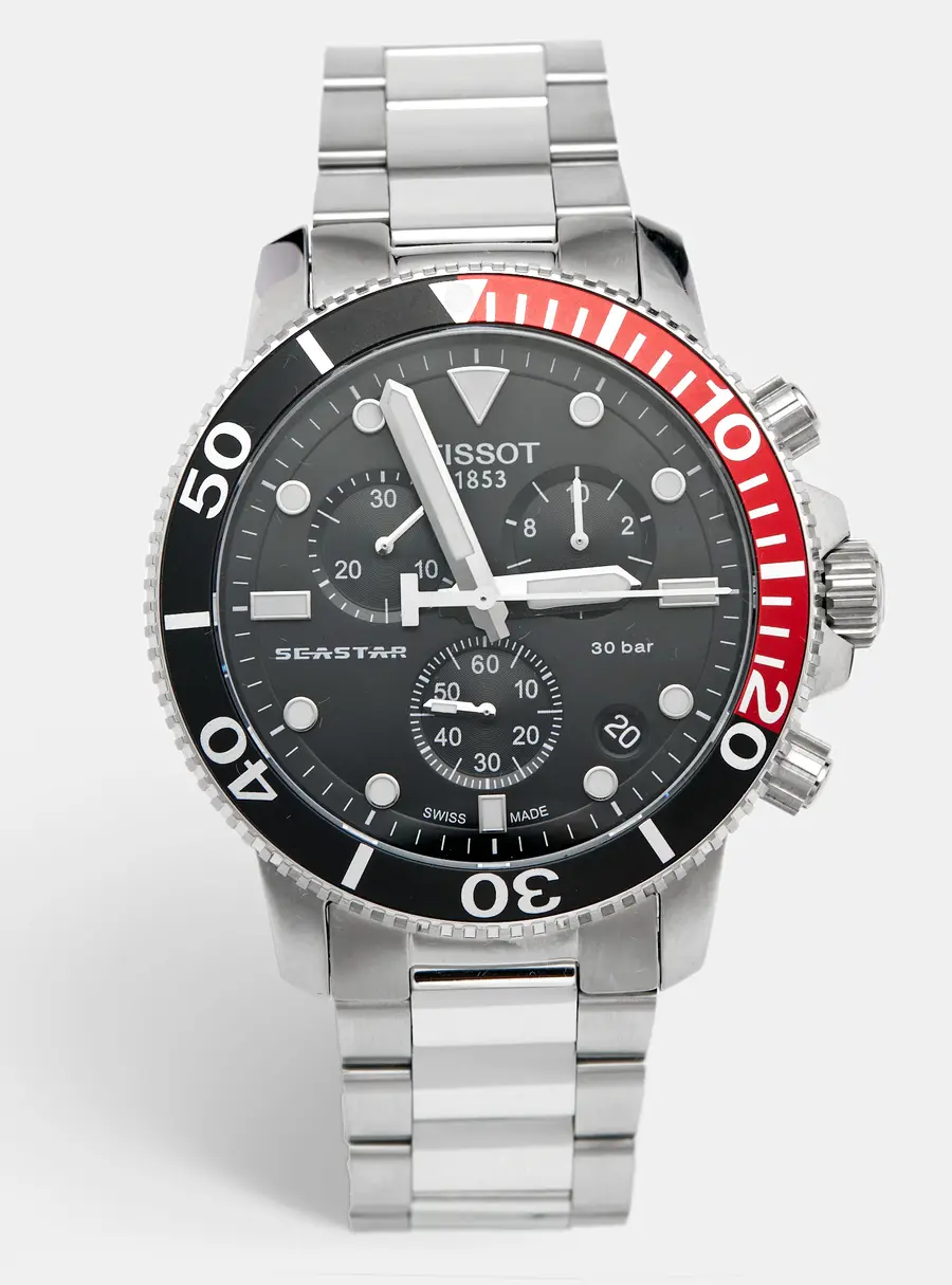 Tissot Seastar 1000 T120.417.11.051.01 Black Dial Stainless Steel Men's Wristwatch 45.50mm