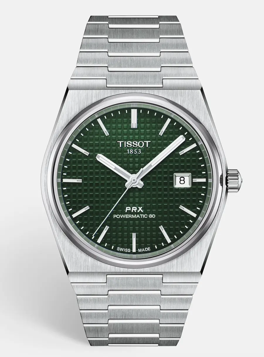 Tissot PRX Powermatic 80 T137.407.11.091.00 Green Dial Stainless Steel Men's Wristwatch 40 mm
