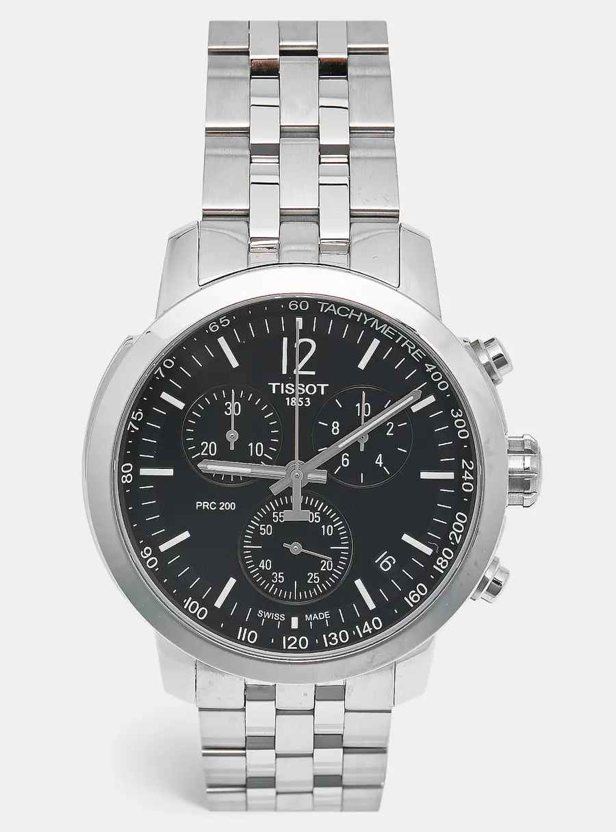 Tissot PRC 200 T114.417.11.057.00 Black Dial Stainless Steel Men's Wristwatch 42 mm