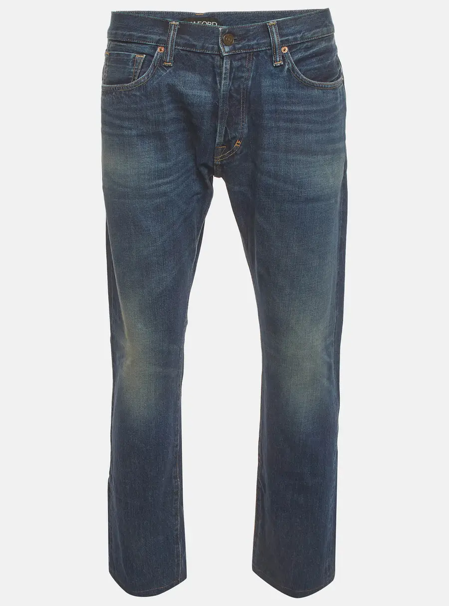 Tom Ford Blue Denim Regular Fit Jeans M/Waist 34"