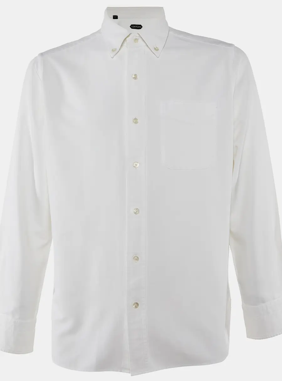 Tom Ford White Cotton Button Down Shirt XXL