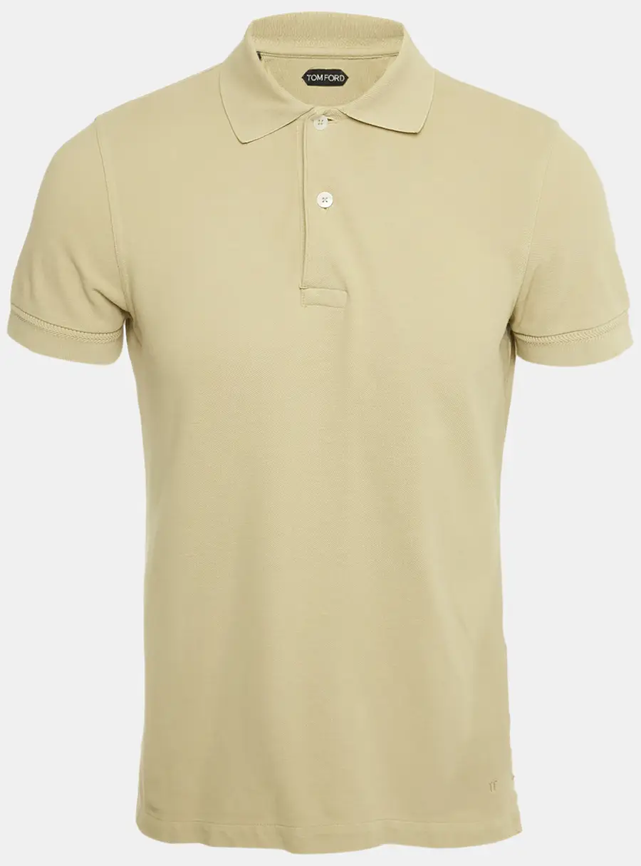 Tom Ford Pear Green Cotton Pique Polo T-Shirt S