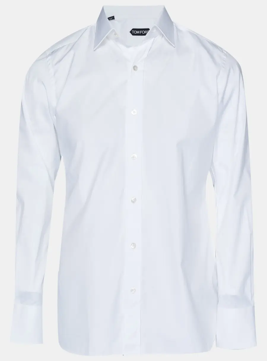 Tom Ford White Cotton Long Sleeve Shirt L