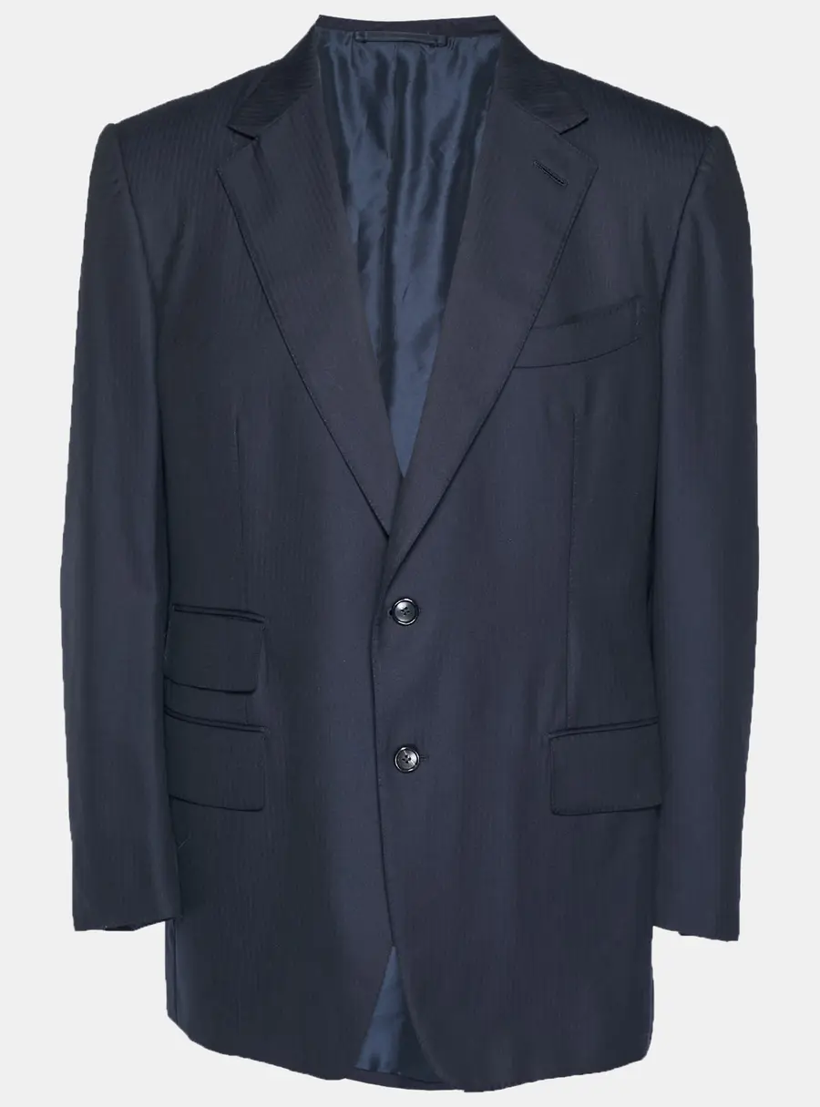 Tom Ford Navy Blue Wool Blend Regular Fit Blazer XXXL