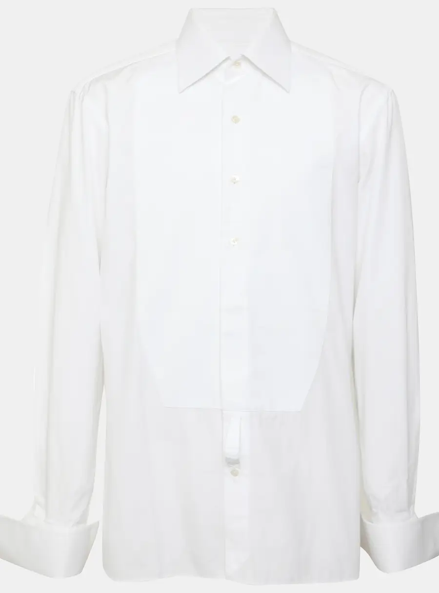 Tom Ford White Cotton Long Sleeve Shirt M