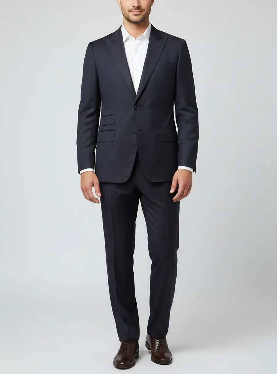 Tom Ford Navy Blue Pinstripe Wool Tailored Suit L
