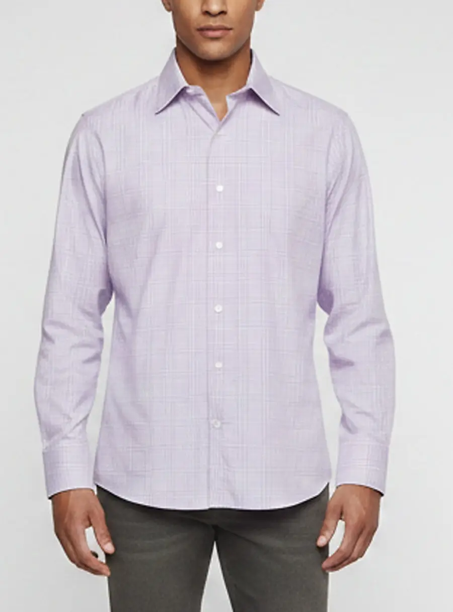 Tom Ford Purple Plaid Cotton Long Sleeve Shirt XL