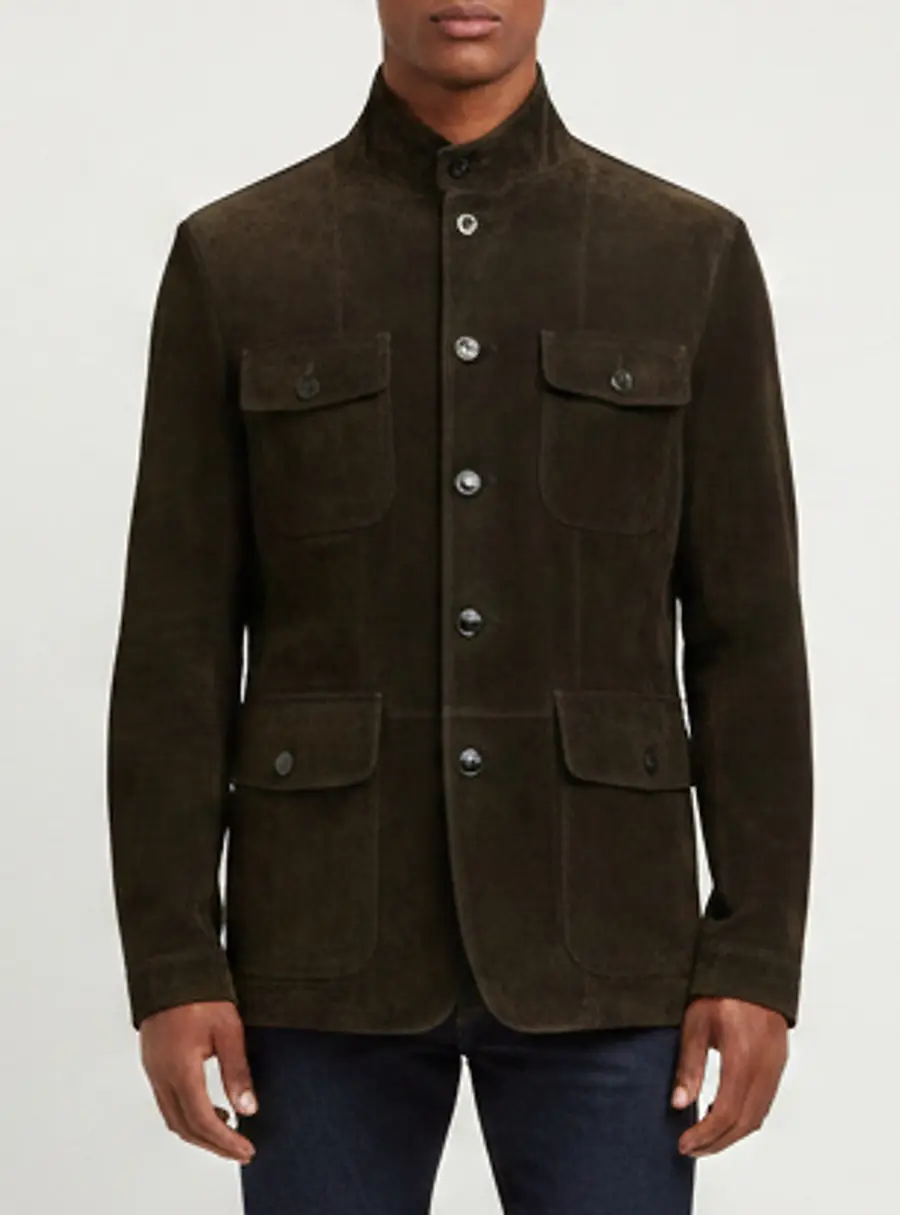Tom Ford Green Suede Field Jacket S