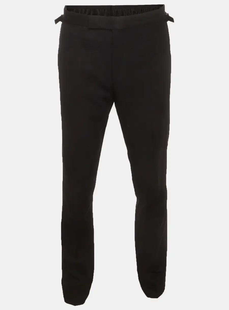 Tom Ford Black  Wool Blend Side Stripe Tailored Trouser M