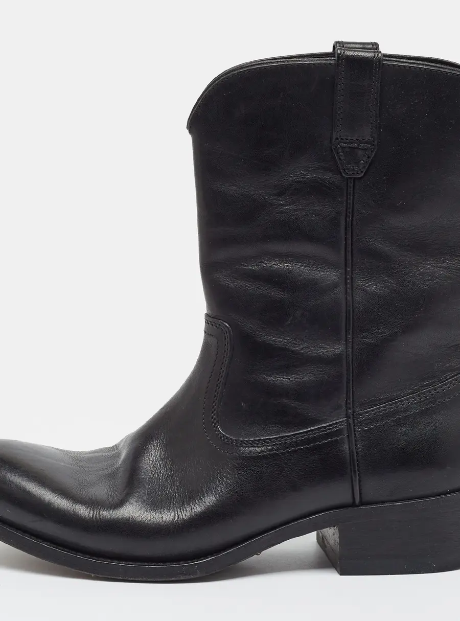 Tom Ford Roper Size 41 Black Leather Ankle Length Boots