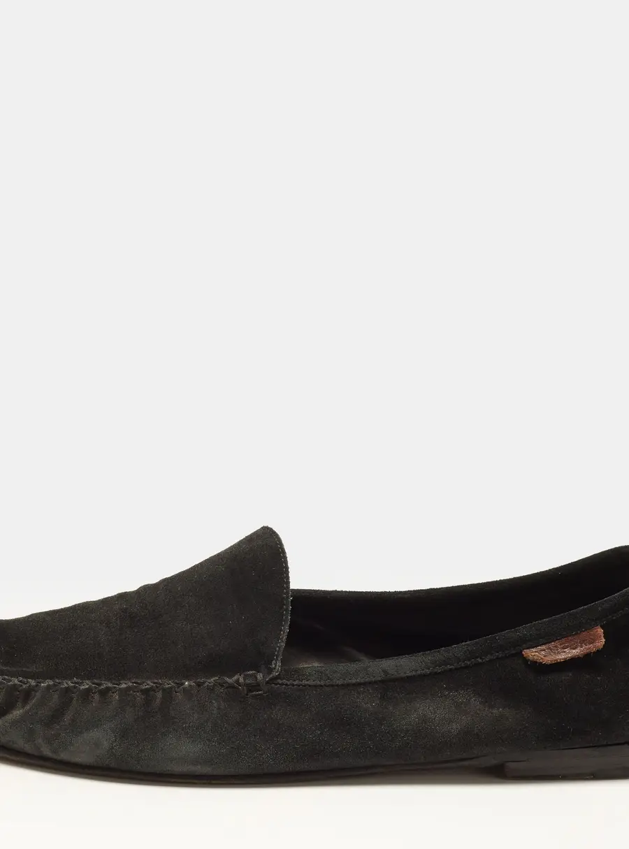 Tom Ford Size 44 Black Suede Slip On Loafers