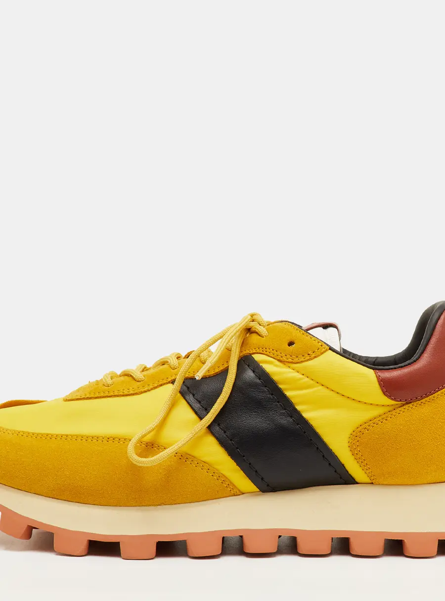 Tod's Size 41.5 Multicolor Fabric, Leather and Suede Low Top Sneakers