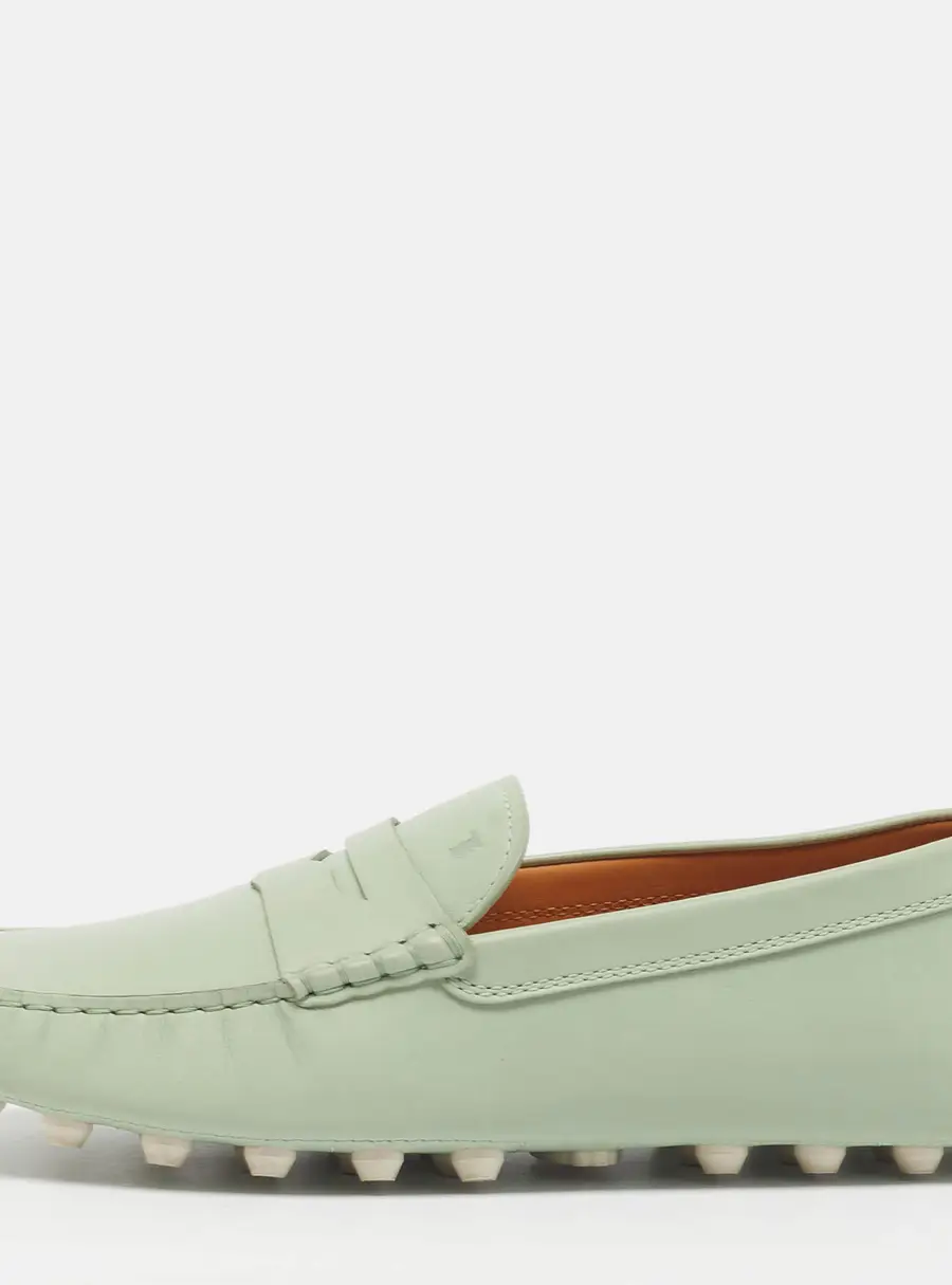 Tod's Gommino Size 41 Pastor Green Leather Driver Loafers