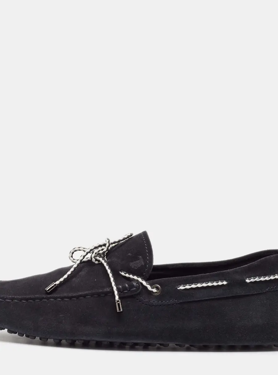 Tod's Black Suede Driver Loafers Size 39.5