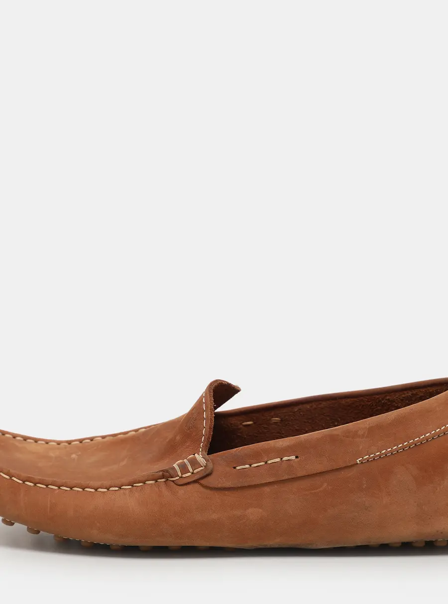 Tod's Size 39.5 Brown Leather Loafers