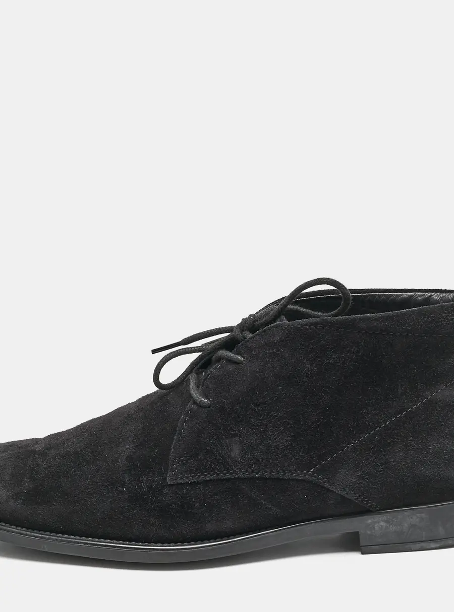 Tod's Black Suede Ankle Length Boots Size 39.5