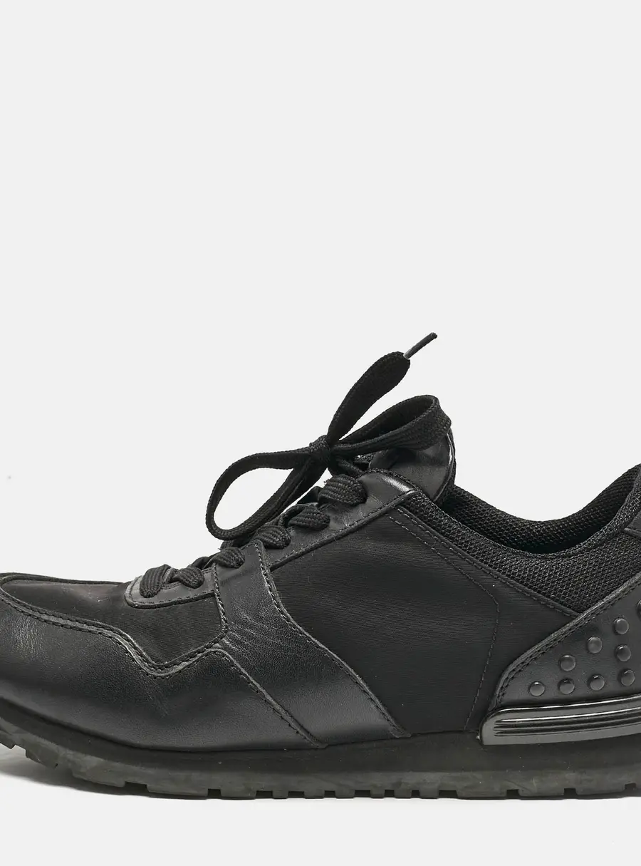 Tod's Black Nylon, Mesh and Leather Low Top Sneakers Size 41