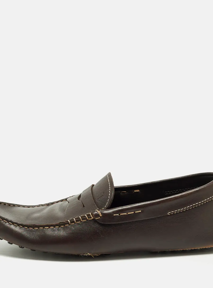 Tod's Gommino Size 41 Dark Brown Leather Driver Loafers